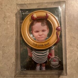 New Hallmark refrigerator photo magnet fridge cute little devil picture frame